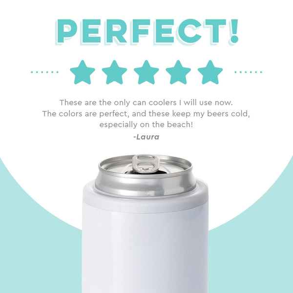 Swig Life customer review on 12oz Shimmer Diamond White Skinny Can Cooler - Perfect