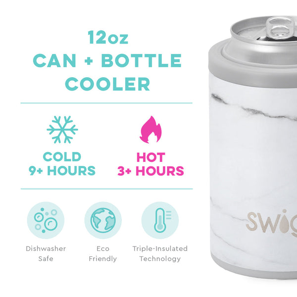 Marble 12oz Insulated Can + Bottle Cooler - Swig Life