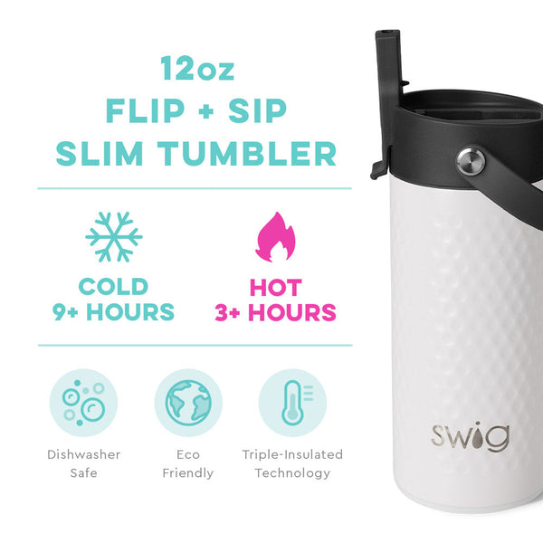 Golf Partee Flip + Sip Slim Tumbler (12oz)