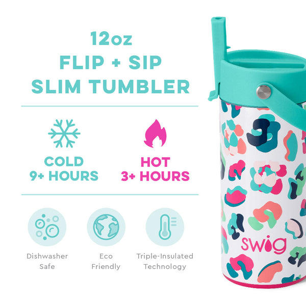 Party Animal Flip + Sip Slim Tumbler (12oz)