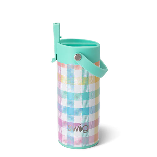 Pretty in Plaid 12oz Flip + Sip Slim Tumbler - Swig Life 