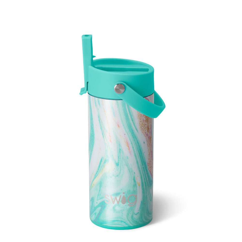 Bluey Pink Kids 12oz Water Bottle Travel Tumbler Stainless Steel Cup  w/Straw