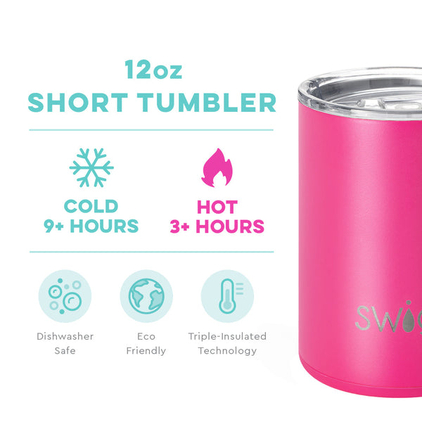 Hot Pink Short Tumbler (12oz)