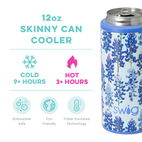 Bluebonnet 12oz Skinny Can Cooler - Swig Life  