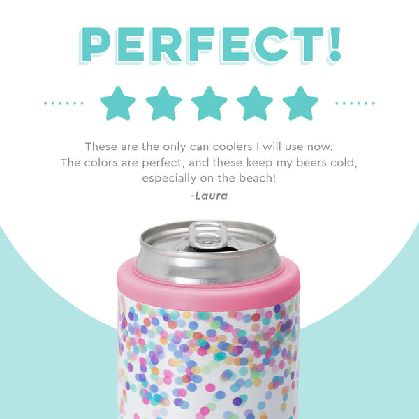 Confetti Convertible Skinny Can Cooler (12oz) - Swig Life