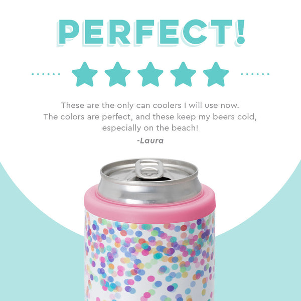 Swig Life customer review on 12oz Confetti Skinny Can Cooler - Perfect