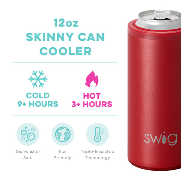 Crimson Skinny Can Cooler (12oz)
