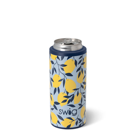 Shimmer Aquamarine Skinny Can Cooler (12oz)