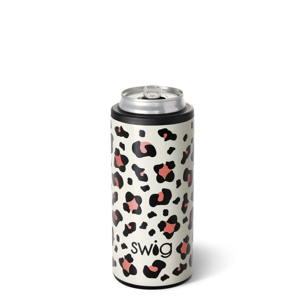 Swig 12 oz Skinny Can Cooler - Luxy Leopard