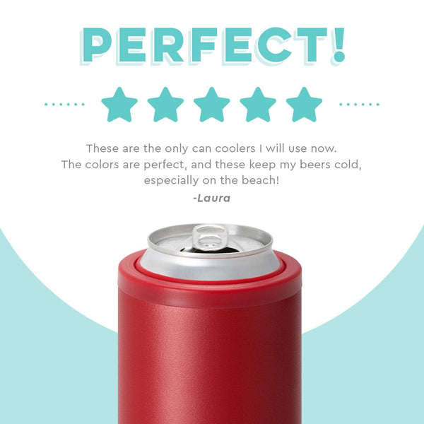 Swig Life customer review on 12oz Crimson Skinny Can Cooler - Perfect