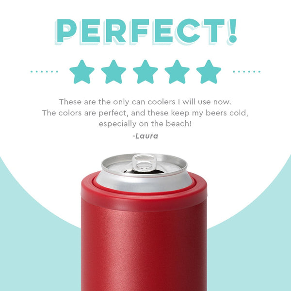 Crimson Skinny Can Cooler (12oz)