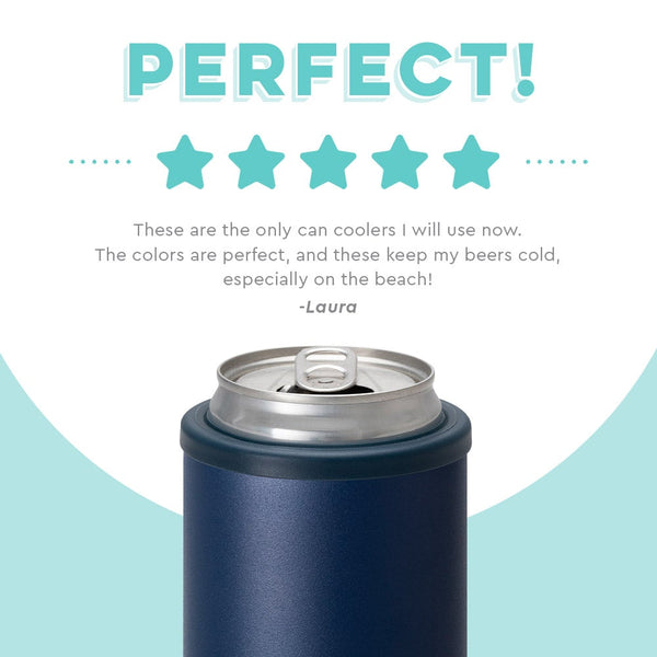 Swig Life customer review on 12oz Navy Skinny Can Cooler - Perfect