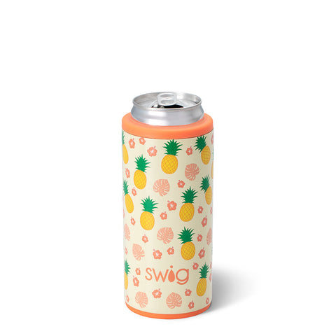 White Skinny Can Cooler (12oz)