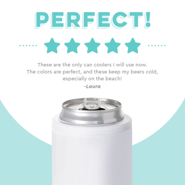 Swig Life 12oz Skinny Can Cooler-Matte White