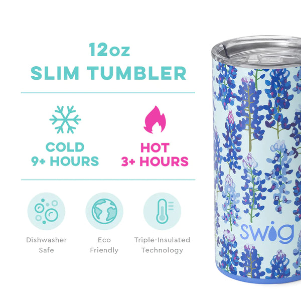 Bluebonnet Slim Tumbler (12oz)