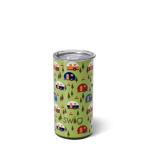 Happy Camper Slim Tumbler (12oz)