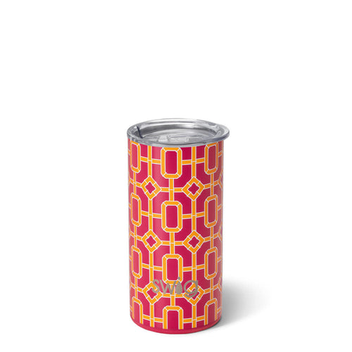 Pink Bamboo Trellis Slim Tumbler (12oz)