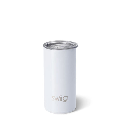 Shimmer Diamond White Slim Tumbler (12oz)