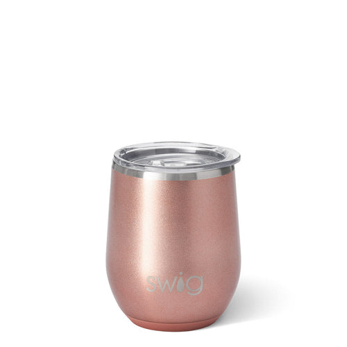 Shimmer Rose Gold Stemless Wine Cup (12oz)