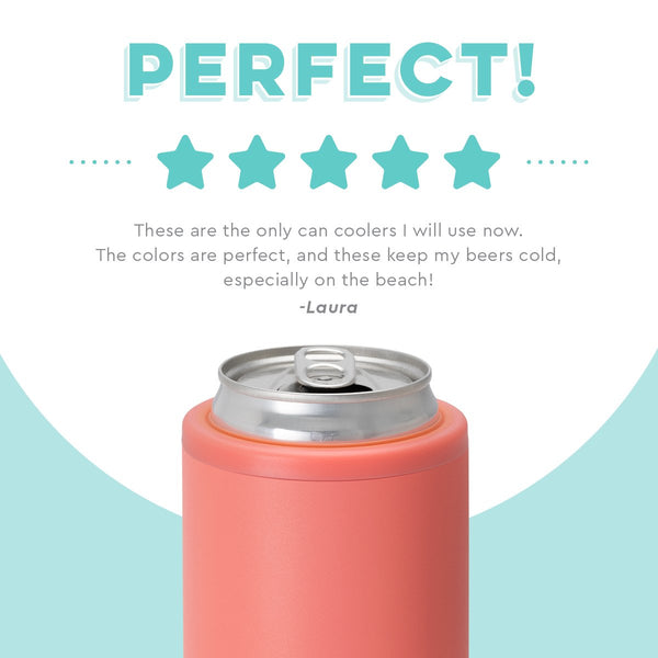 Swig Life customer review on 12oz Coral Skinny Can Cooler - Perfect