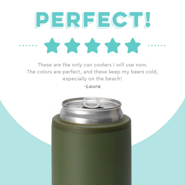 Swig Life customer review on 12oz Olive Skinny Can Cooler - Perfect