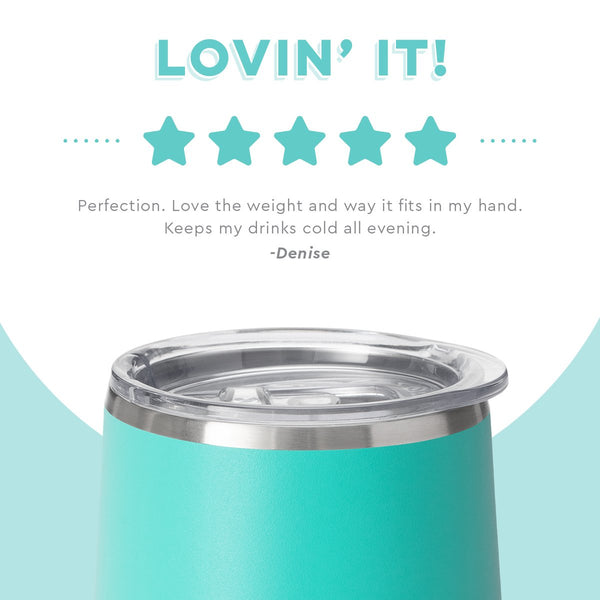 Swig Life customer review on 12oz Aqua Stemless Wine Cup - Lovin it