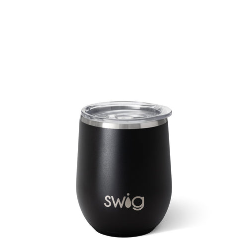 Swig Life 12oz Black Insulated Stemless Wine Cup