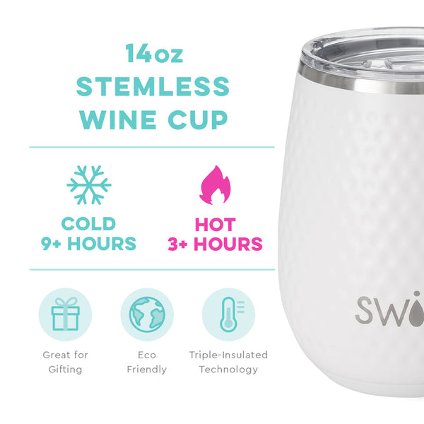 Golf Partee 14oz Stemless Wine Cup