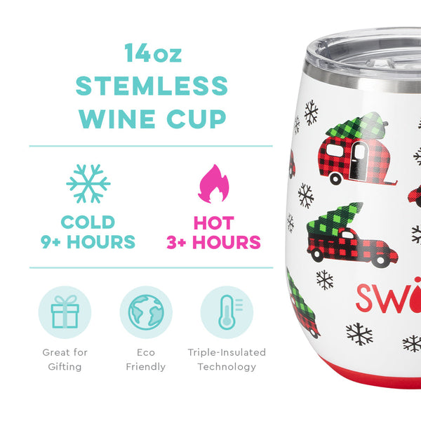 Home Fir the Holidays Stemless Wine Cup (14oz)