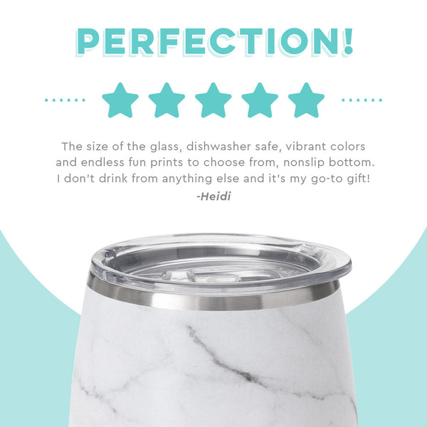Marble 14oz Insulated Stemless Wine Cup - Swig Life