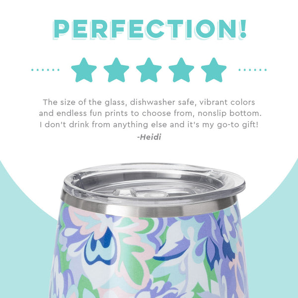 Morning Glory 14oz Insulated Stemless Wine Cup - Swig Life