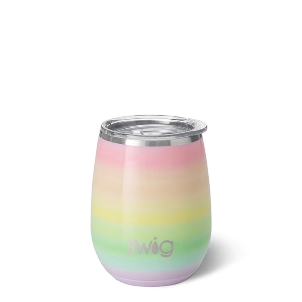 Over the Rainbow 14oz Stemless Wine Cup - Swig Life 