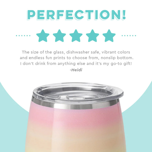 Swig Life customer review on 14oz Over the Rainbow Stemless Wine Cup - Perfection