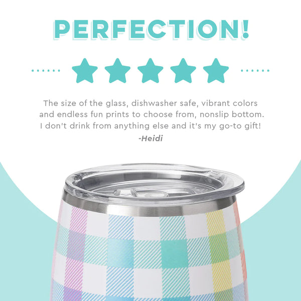 Pretty in Plaid Stemless Wine Cup (14oz)