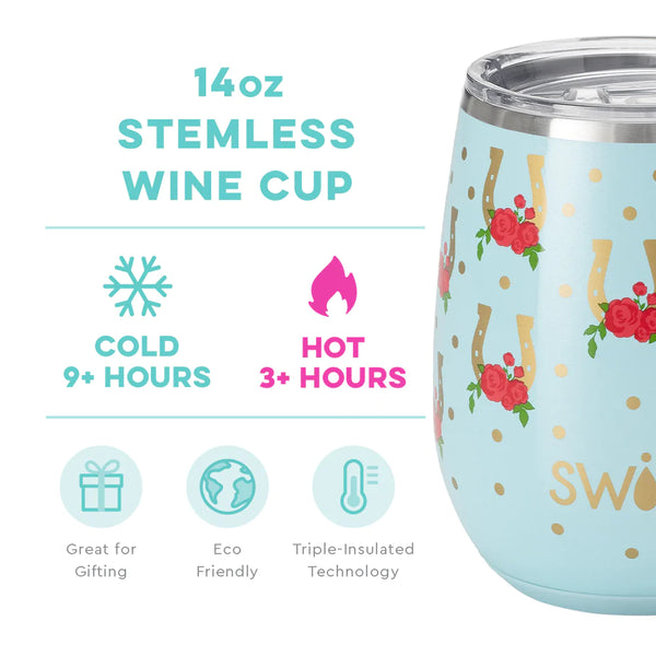 Run for the Roses 14oz Stemless Wine Cup - Swig Life  