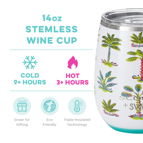 SCOUT Hot Tropic 14oz Stemless Wine Cup - Swig Life  