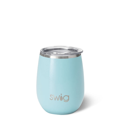 Shimmer Aquamarine Stemless Wine Cup (14oz)