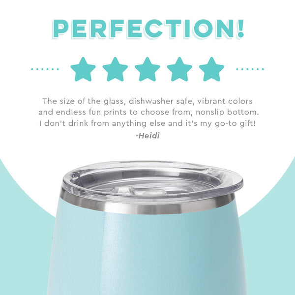 Shimmer Aquamarine Stemless Wine Cup (14oz)
