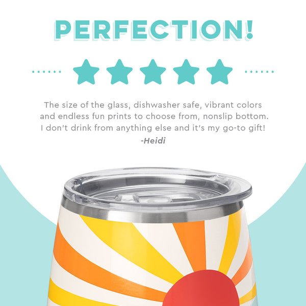 Swig Life customer review on 14oz Sun Dance Stemless Wine Cup - Perfection