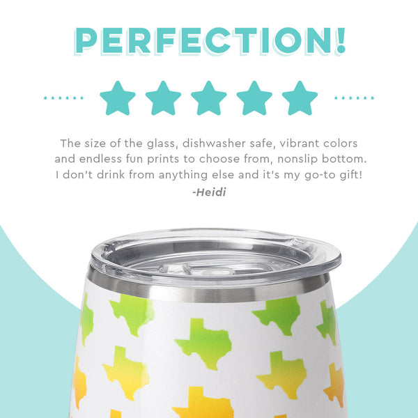 Swig Life customer review on 14oz Texas Stemless Wine Cup - Perfection