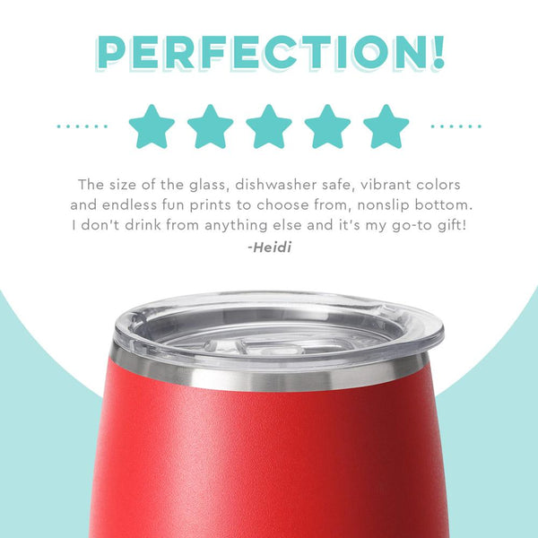 Red Stemless Wine Cup (14oz)