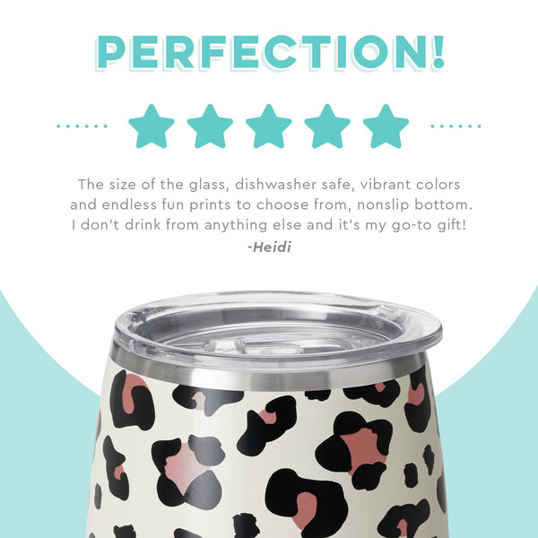 Swig Life customer review on 14oz Luxy Leopard Stemless Wine Cup - Perfection