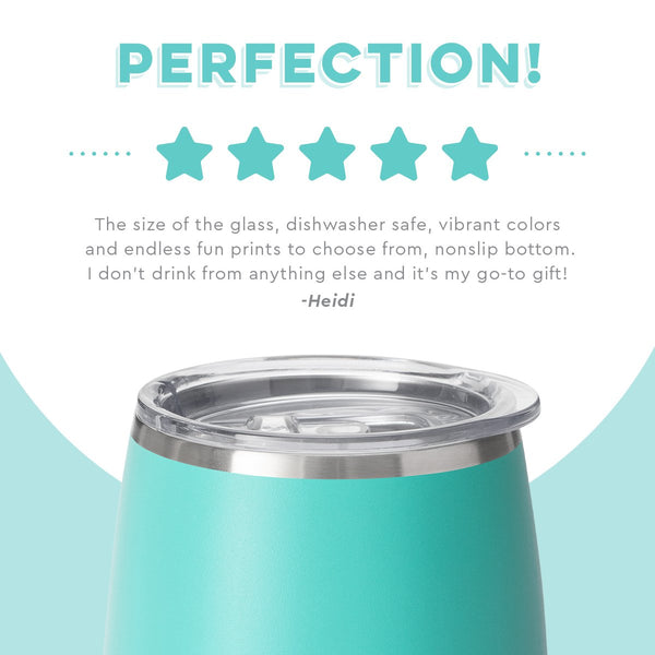 Swig Life customer review on 14oz Aqua Stemless Wine Cup - Perfection