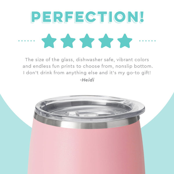 Swig Life customer review on 14oz Blush Stemless Wine Cup - Perfection