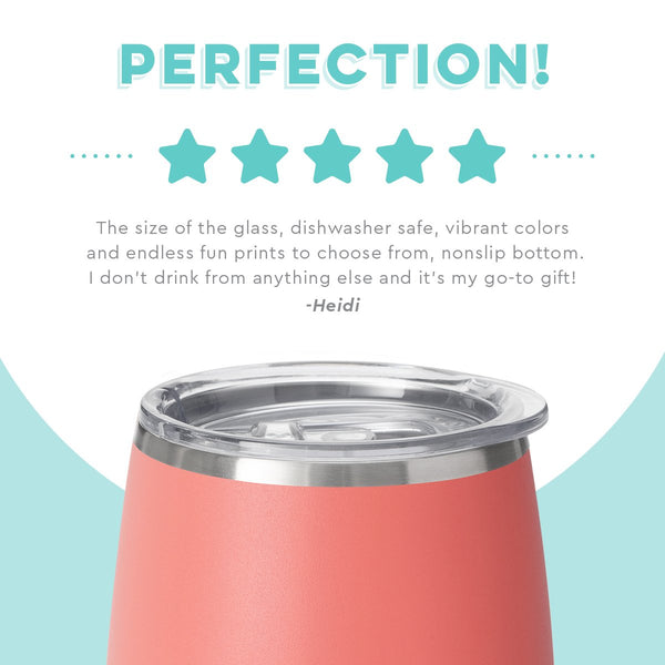 Swig Life customer review on 14oz Coral Stemless Wine Cup - Perfection