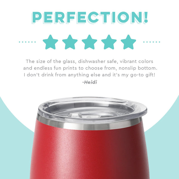 Swig Life customer review on 14oz Crimson Stemless Wine Cup - Perfection