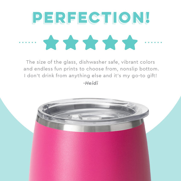Swig Life customer review on 14oz Hot Pink Stemless Wine Cup - Perfection