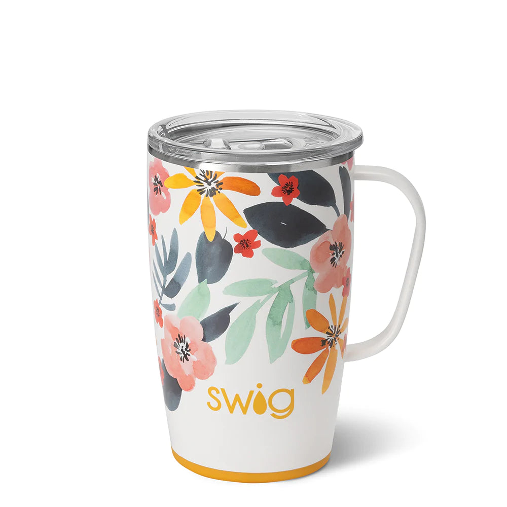 Swig Insulated Travel Mug 18 oz To Go Coffee Cup for Hot & Cold - Mardi  Graw