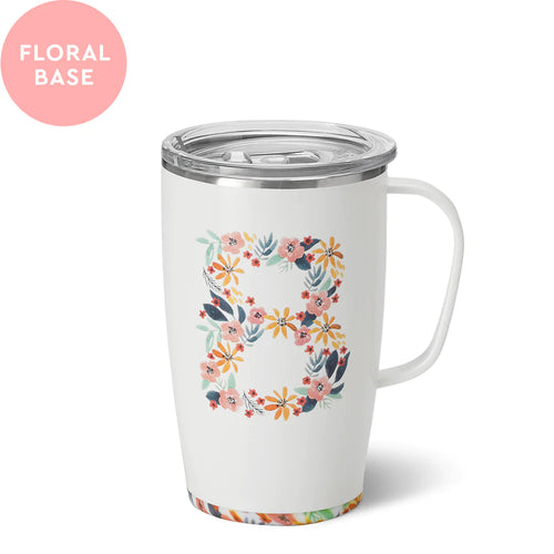 Honey Meadow Monogram "B" 18oz Travel Mug - Swig Life  