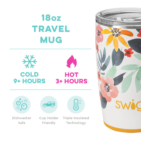 Honey Meadow 18oz Travel Mug W/ Handle - Swig Life  